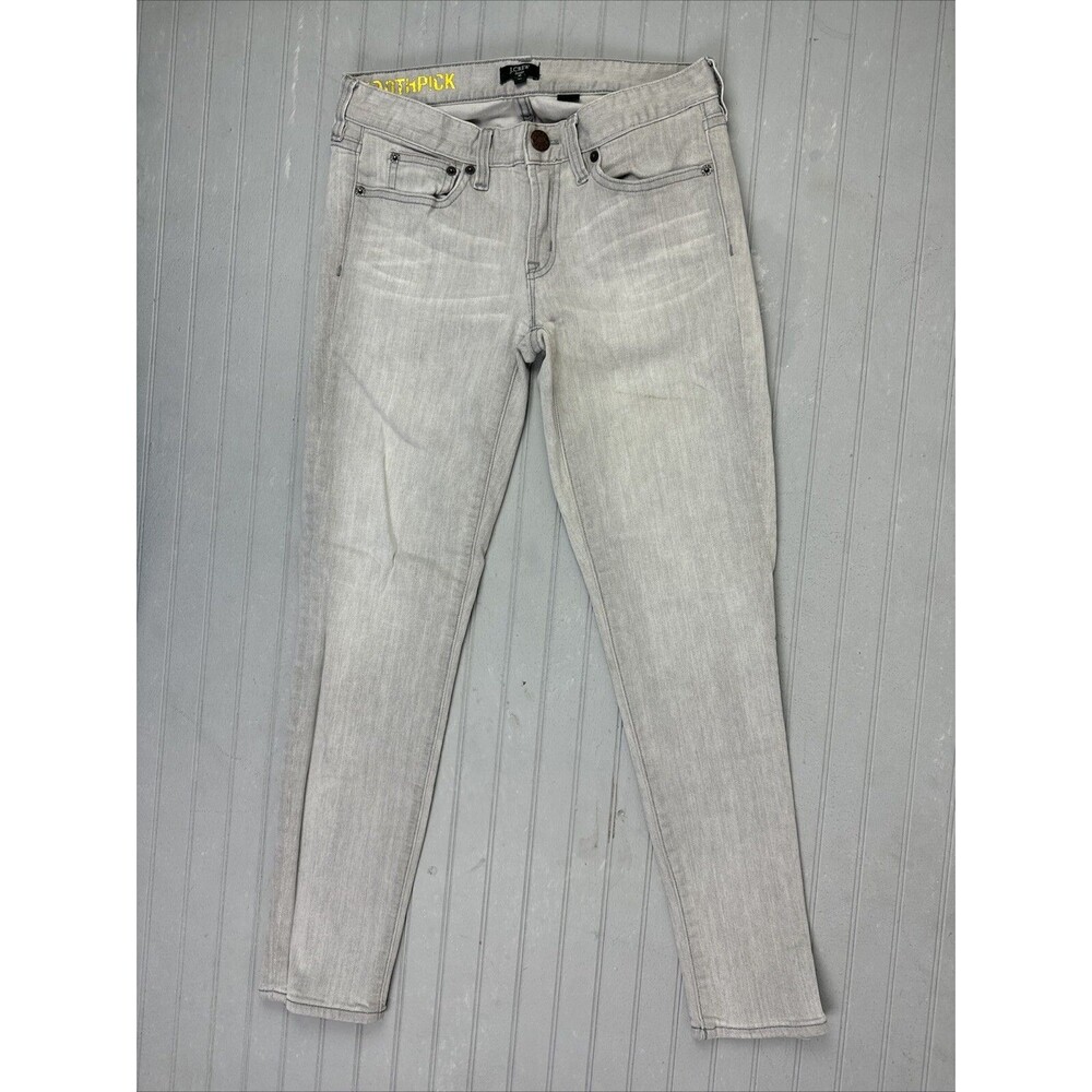 J Crew Size 26 Womens Jeans Gray Low Rise Skinny Stretch